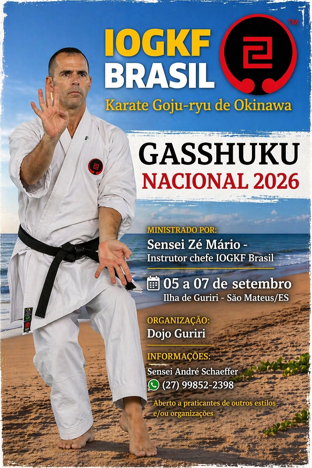 Gashuku de Instrutores IOGKF Brasil 2026 - Treinamento de Karatê Tradicional em Vitória